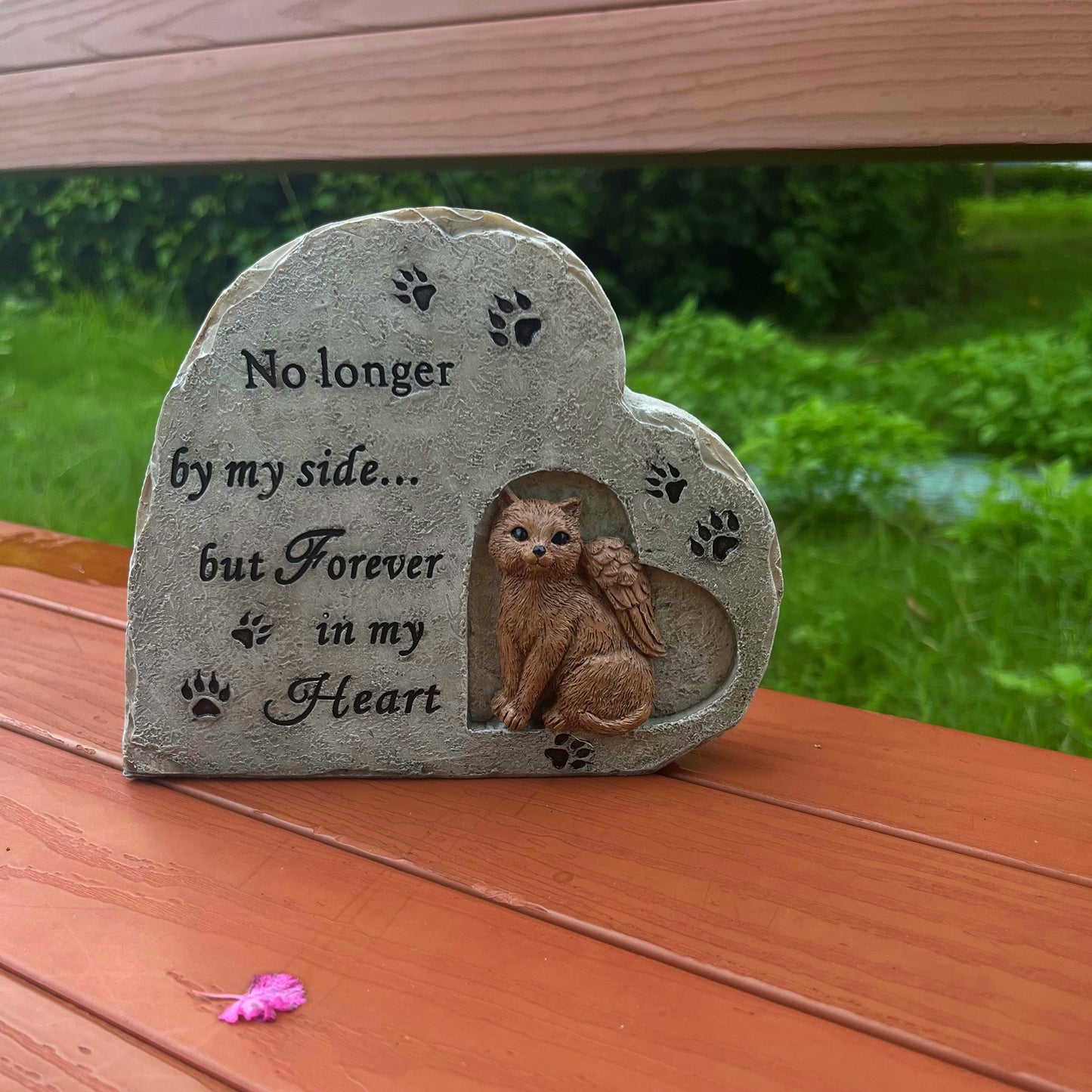 Heart shaped Pet Kitten Monument