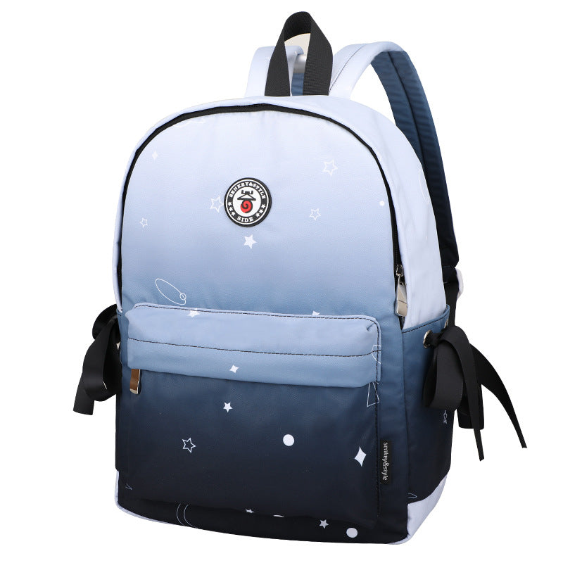 gradient backpack with bow