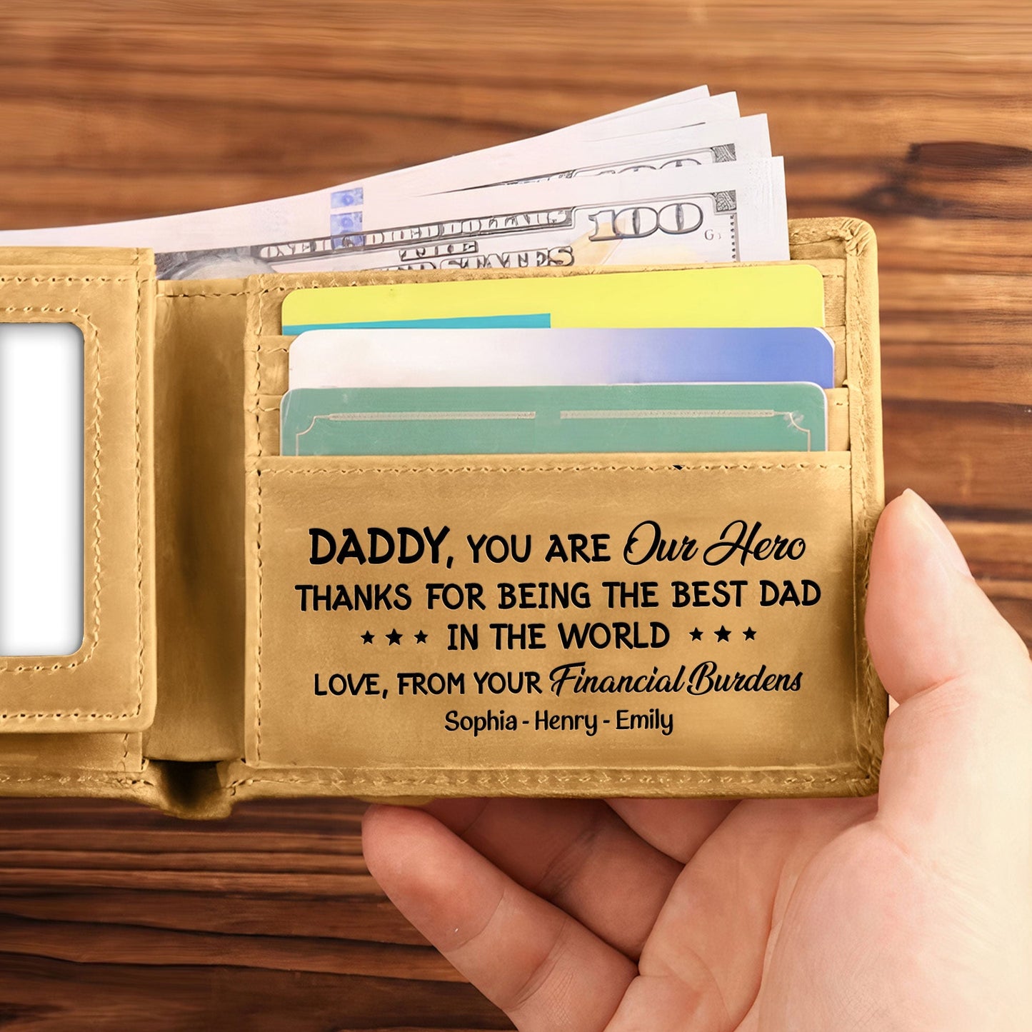 Best Dad Ever leather wallet