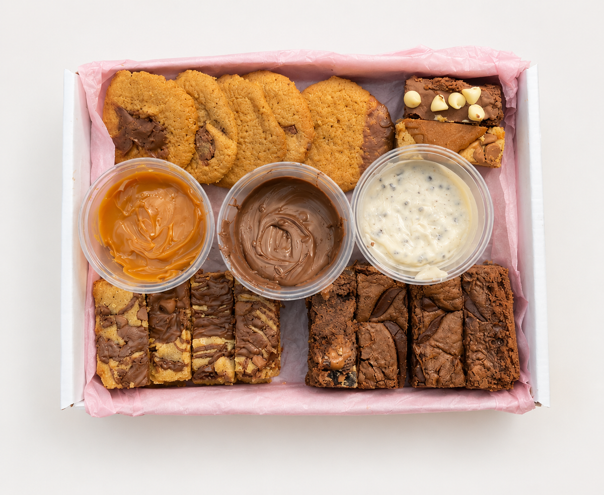 brownies/blondies/cookies plus dipping box