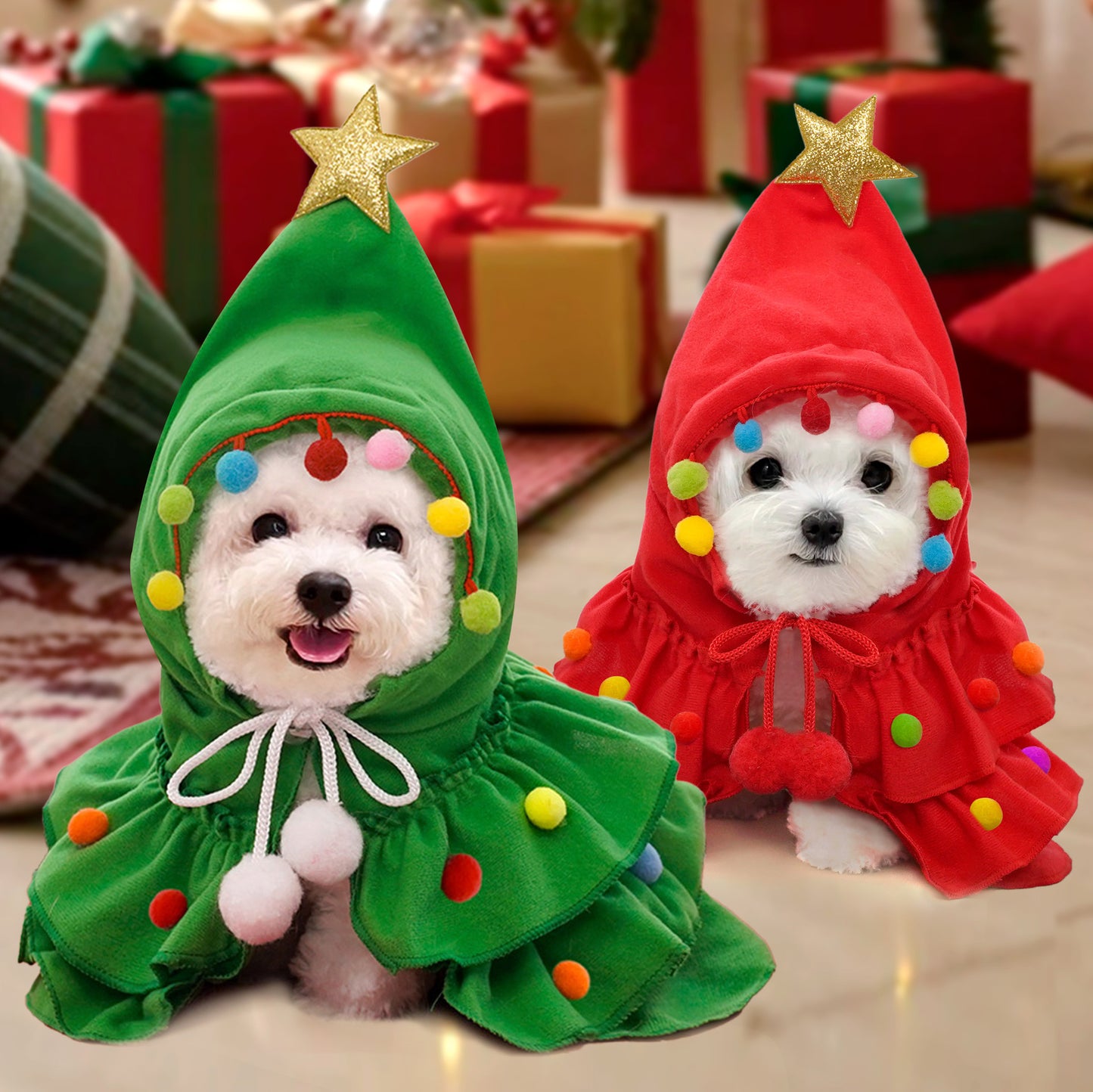 Pet christmas tree outfit
