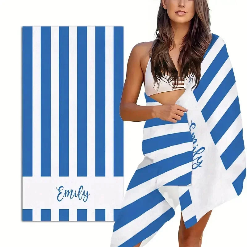 striped beach towel