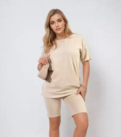 Loose Fit Top and Biker Shorts Co-ord Set