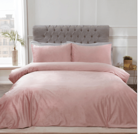 Matt Velvet Blush Duvet Set
