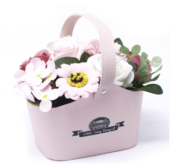 Bouquet Petite Basket - Peaceful Pink