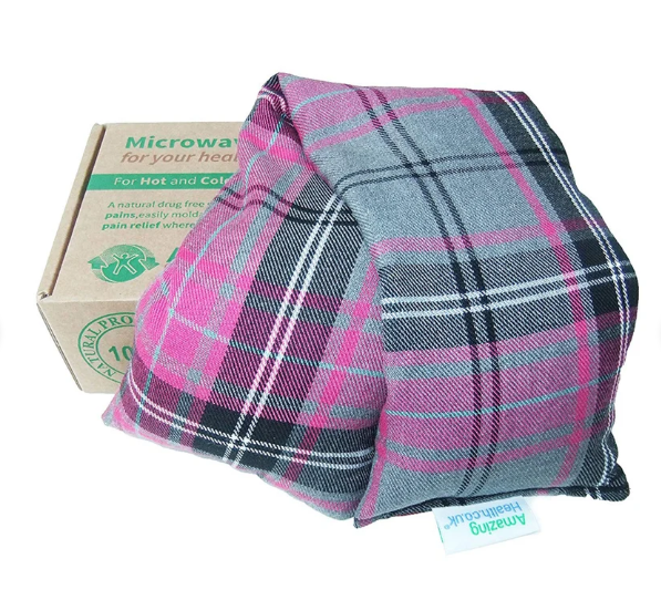 Unscented Microwave wheat bag - pink tartan