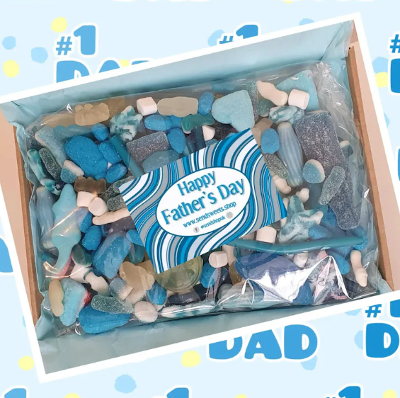 Fathers Day Mixed Blue Pick and Mix Sweets Letterbox