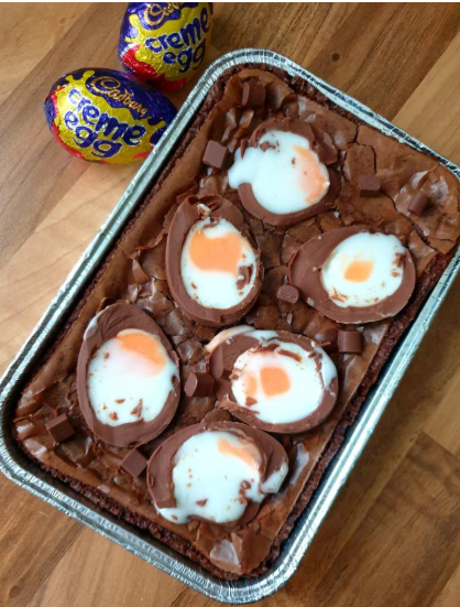 Creme egg brownie