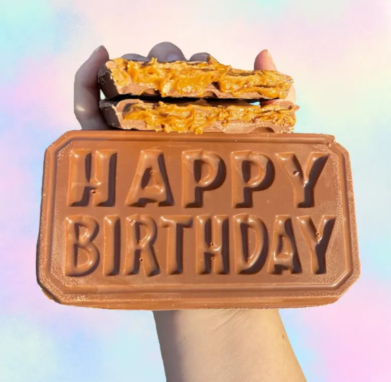 Stuffed Happy Birthday Chocolate Bar- Choice Of Flavours
