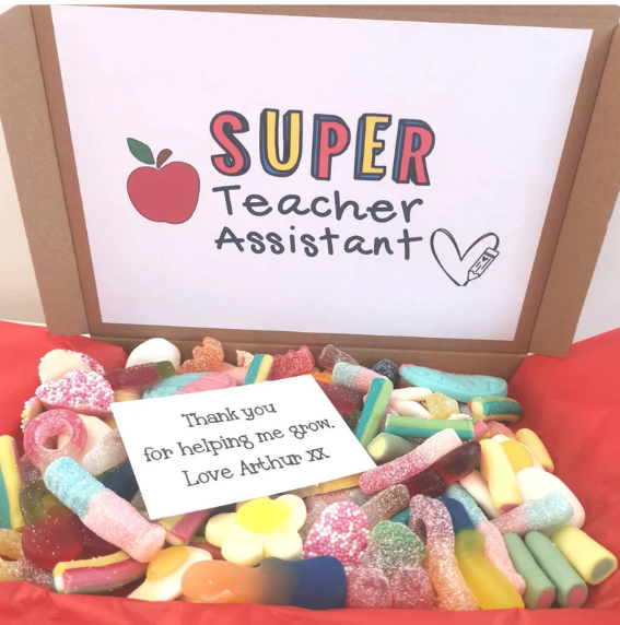 Teacher assistant personalised sweet box