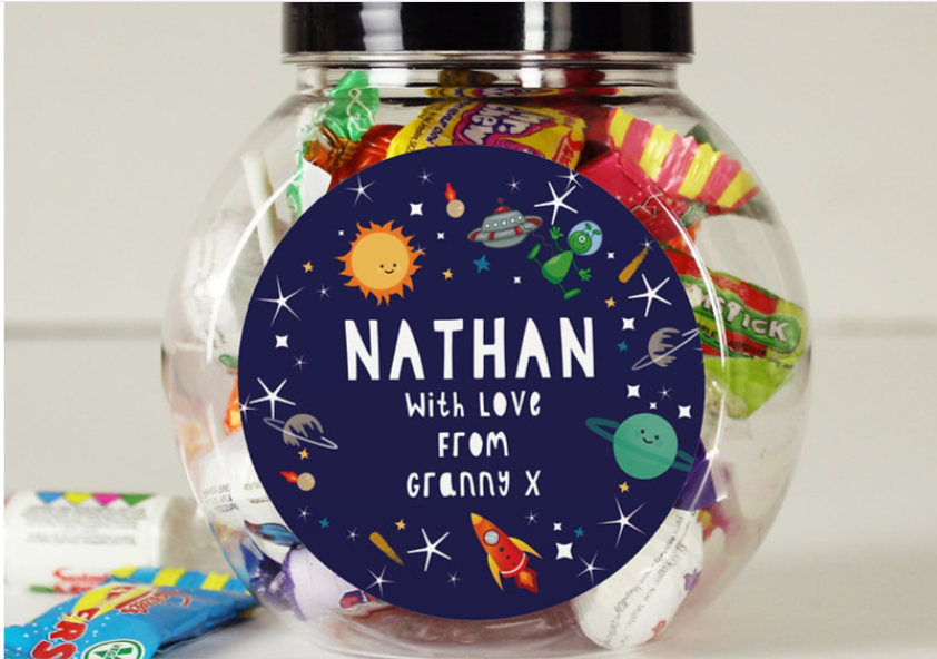 Personalised Space Sweet Jar