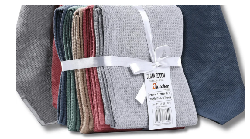 Waffle weave t towel set