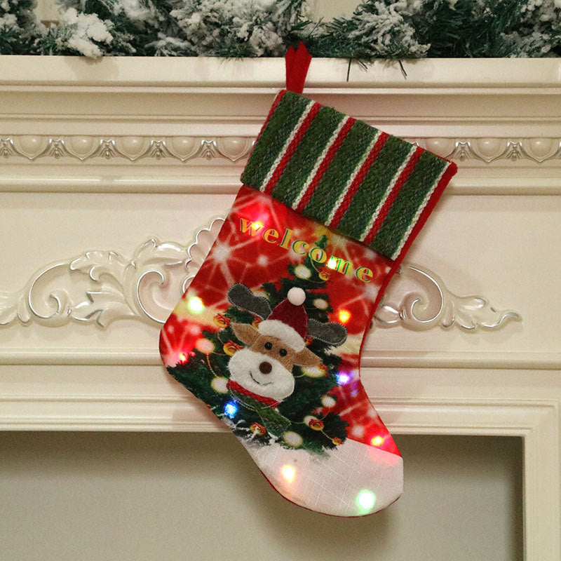 Large LED christmas stocking