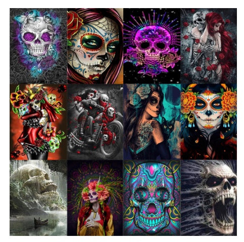 Diamond Painting Horror Skull Art Mosaic