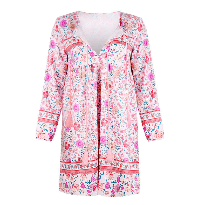 Ladies short pattern dress