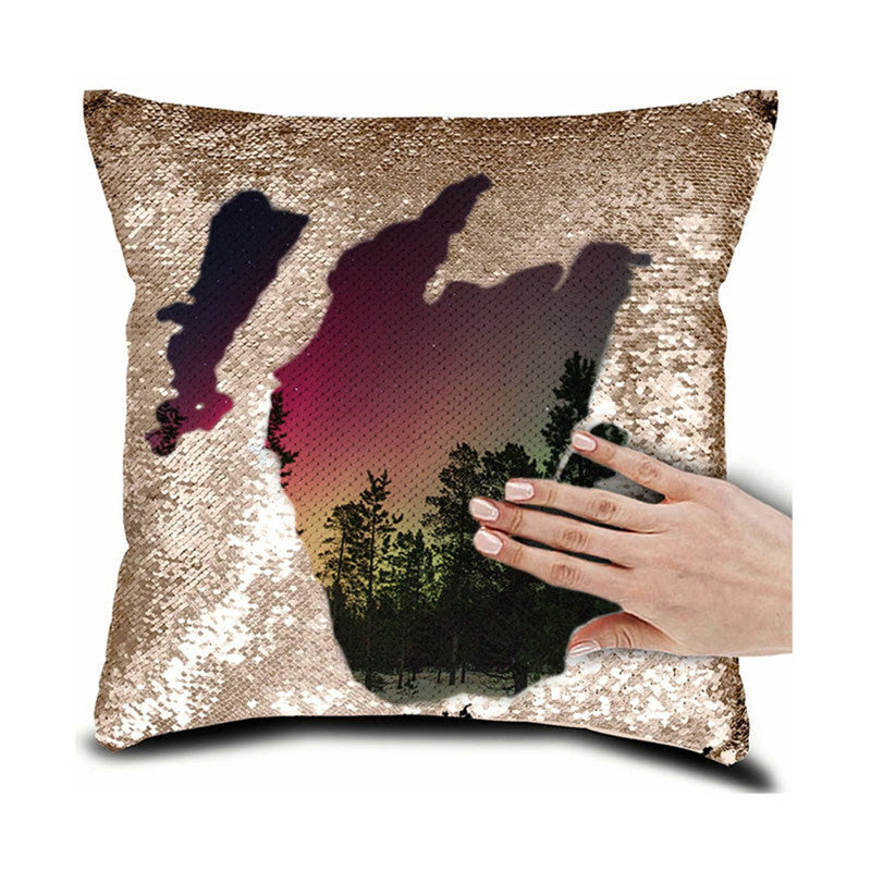 Personalised sequin Photo pillow