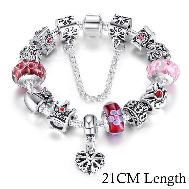 Bracelet With Queen Crown Beads charms