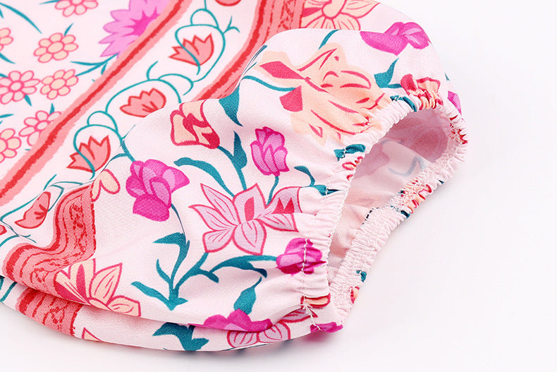 Ladies short pattern dress