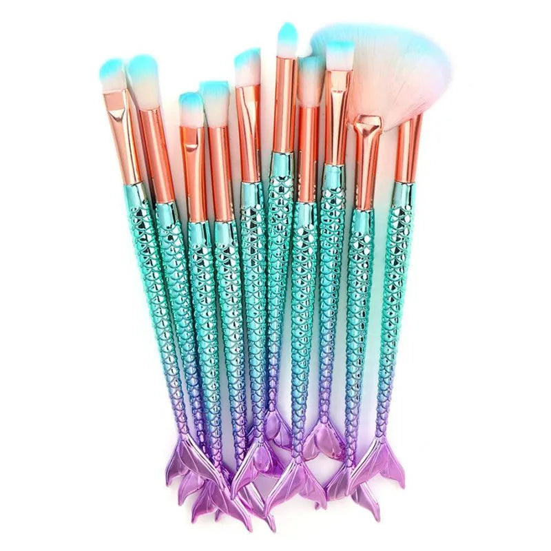 11PCS Pro Mermaid Makeup Brushes