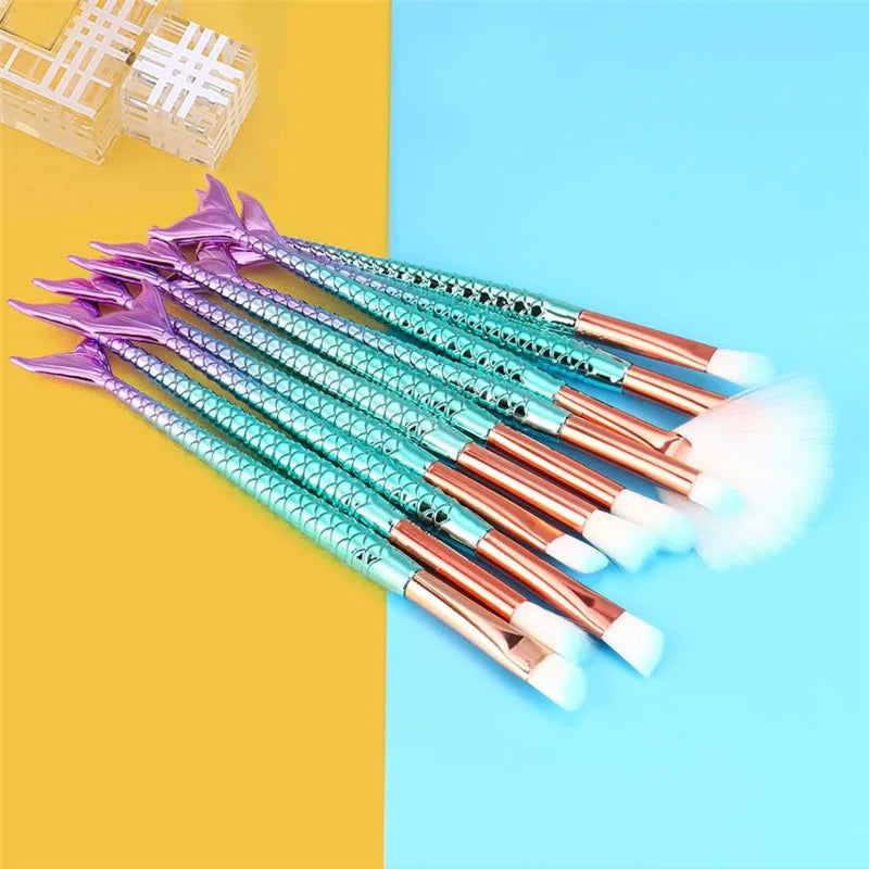 11PCS Pro Mermaid Makeup Brushes
