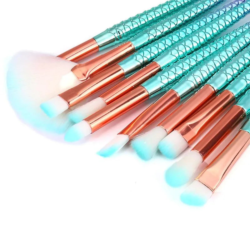 11PCS Pro Mermaid Makeup Brushes
