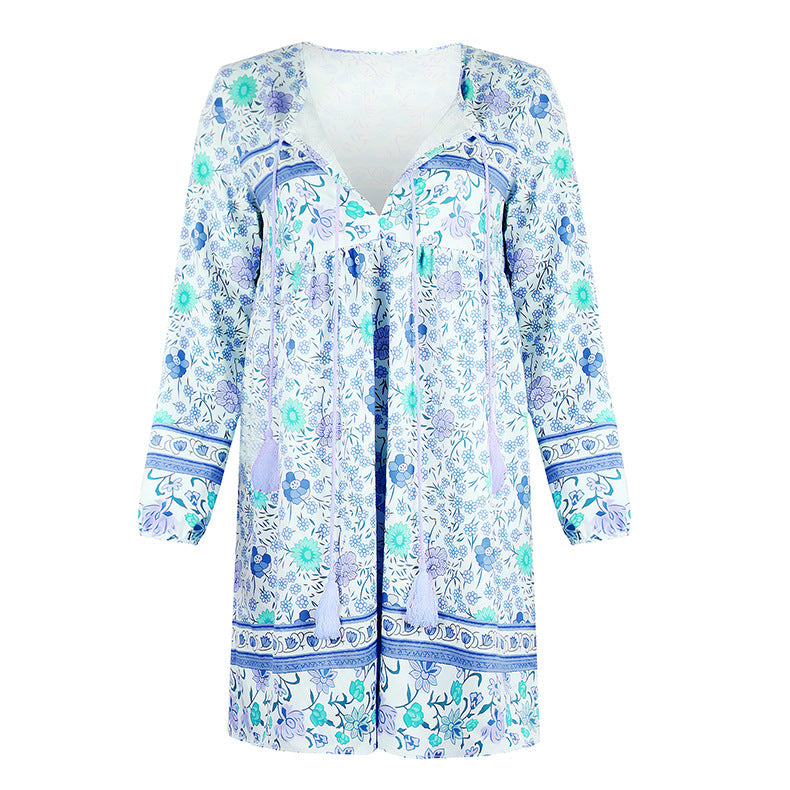Ladies short pattern dress