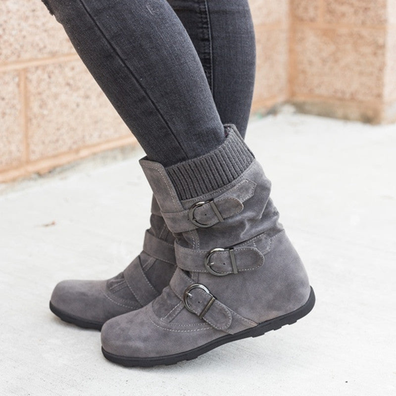 Winter Strap Buckle boot