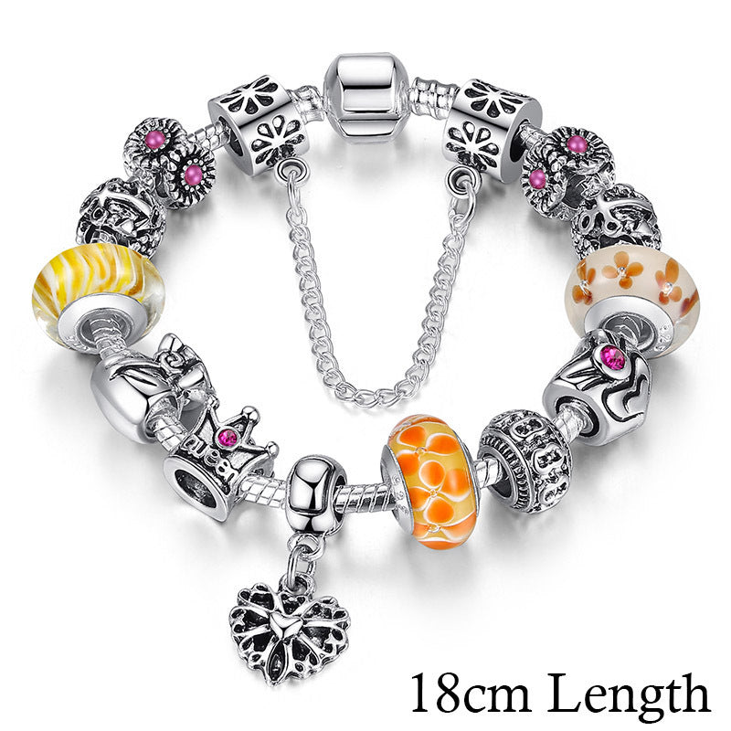 Bracelet With Queen Crown Beads charms