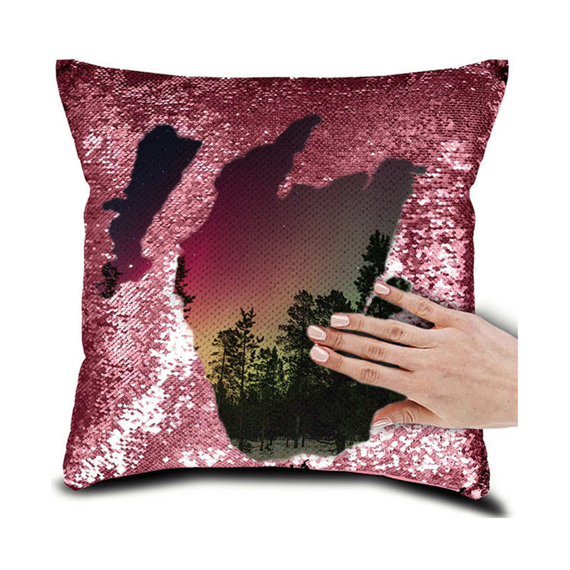 Personalised sequin Photo pillow