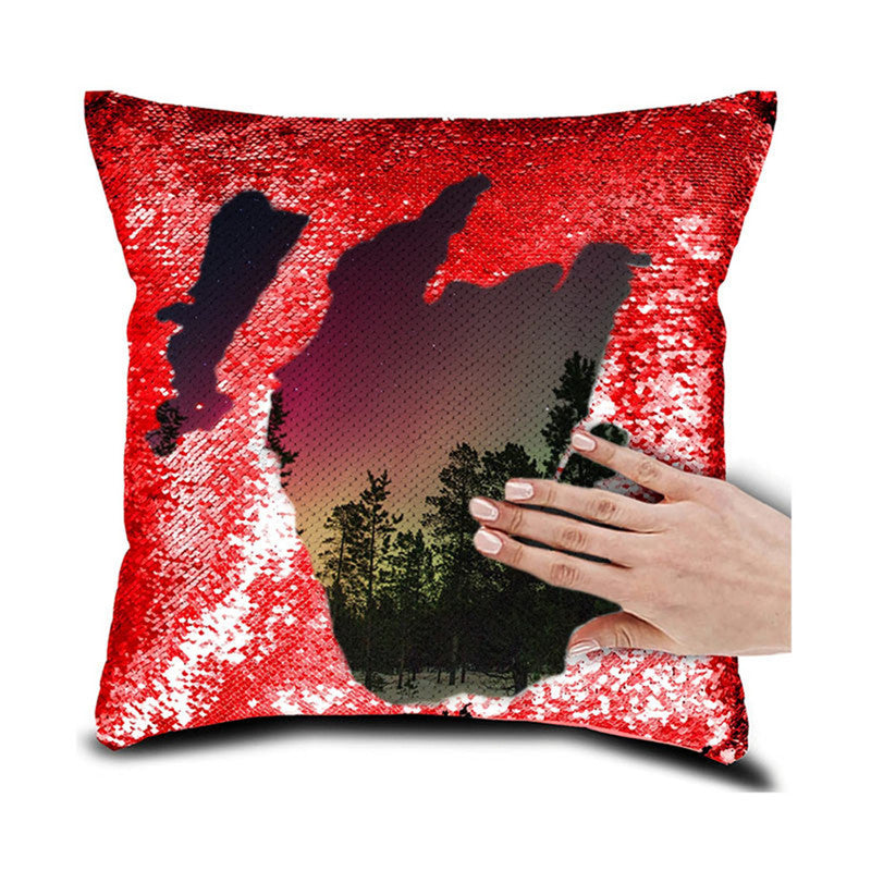 Personalised sequin Photo pillow