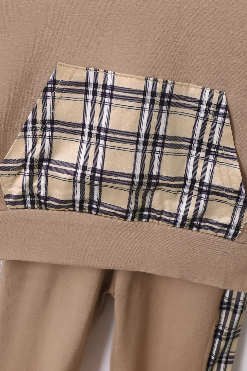 Children's Plaid Hoodie and trouser Set
