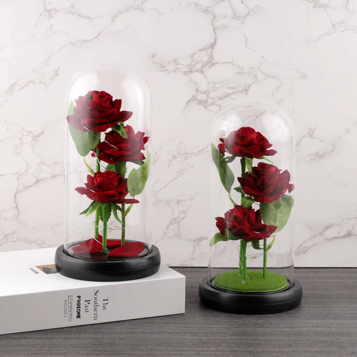 Beauty And The Beast Light Up Enchanted Rose In Glass Dome Lamp Christmas Gifts_10