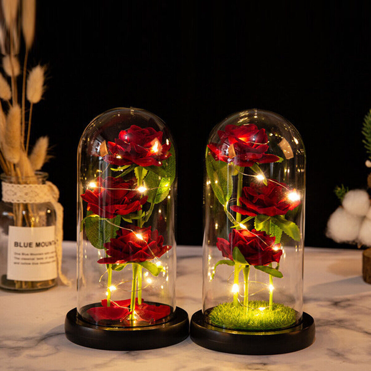 Beauty And The Beast Light Up Enchanted Rose In Glass Dome Lamp Christmas Gifts_7
