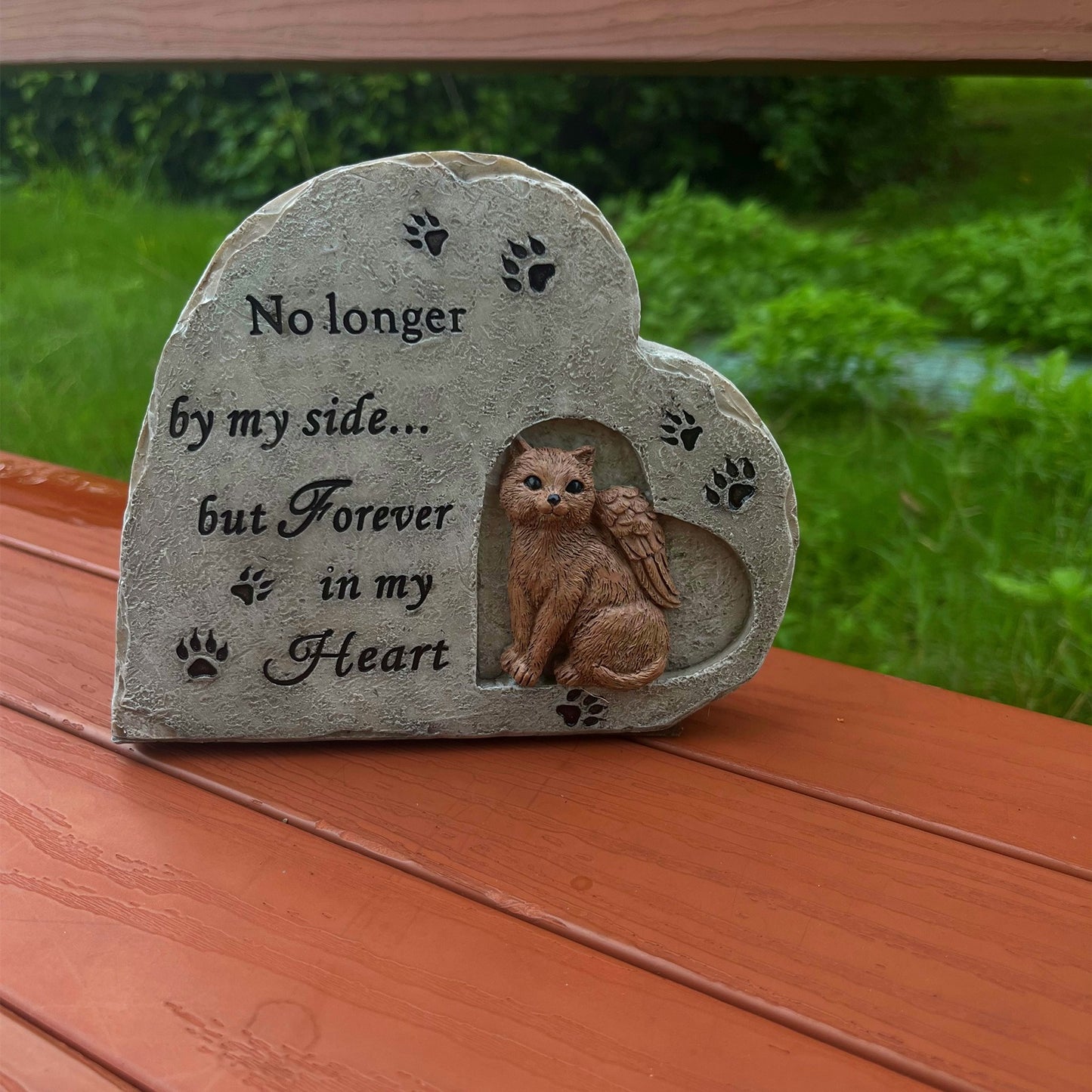 Heart shaped Pet Kitten Monument