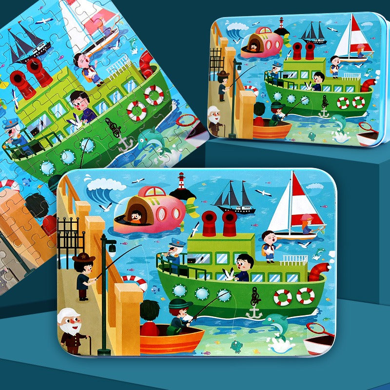 100-Piece Wooden puzlle