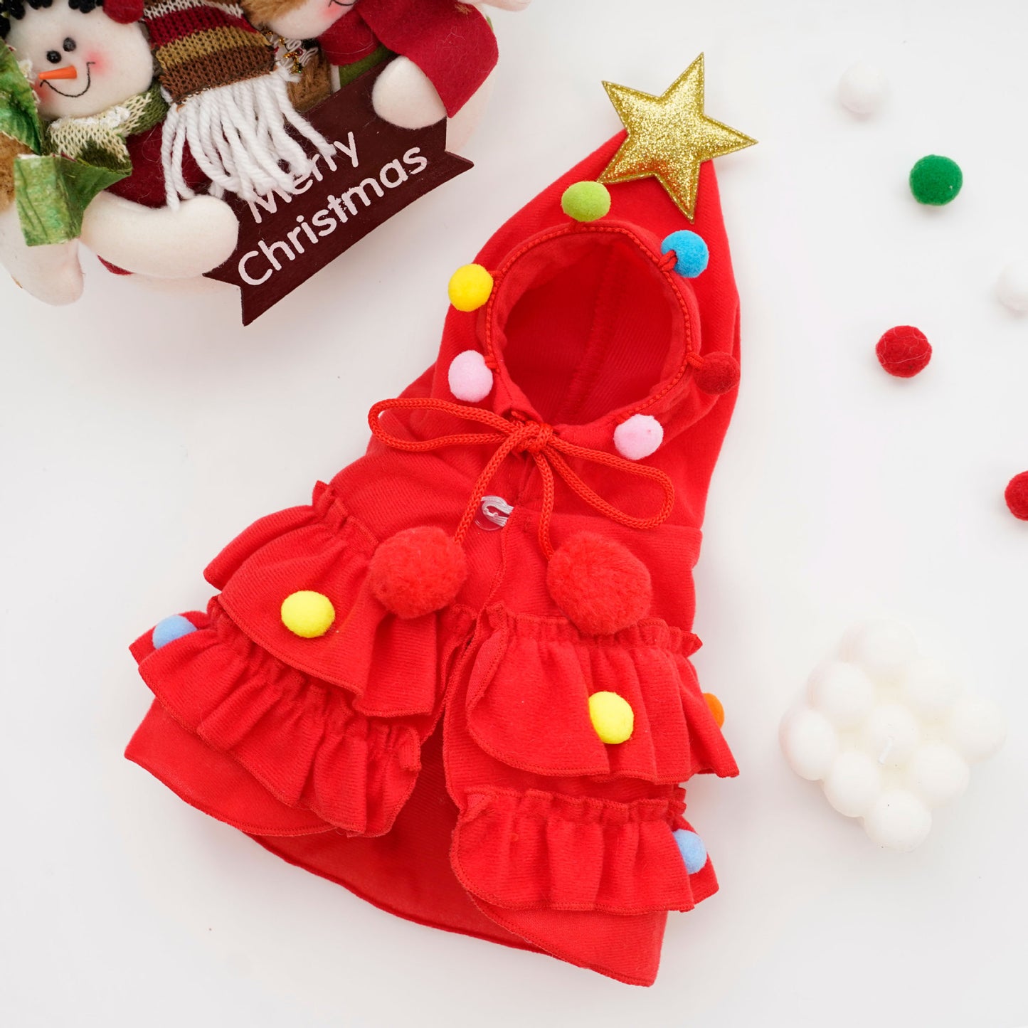 Pet christmas tree outfit