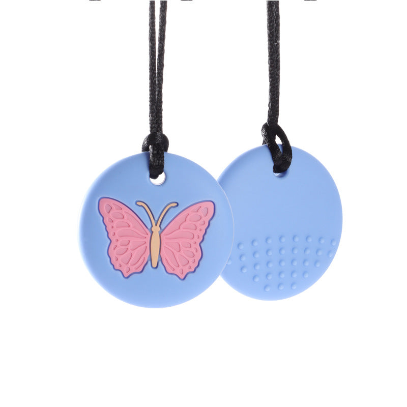 Silicone Butterfly Teether sensory Chewing Necklace