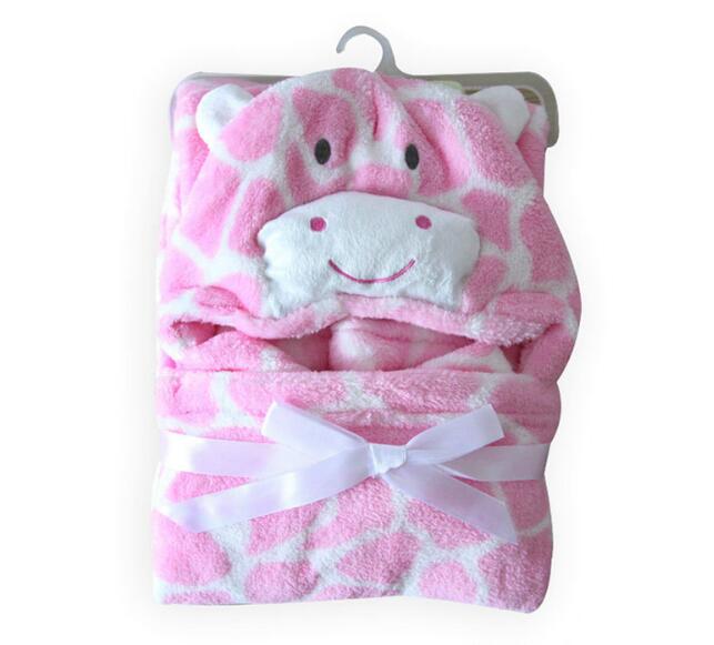 Soft Hooded Animal Baby Bathrobe Towel