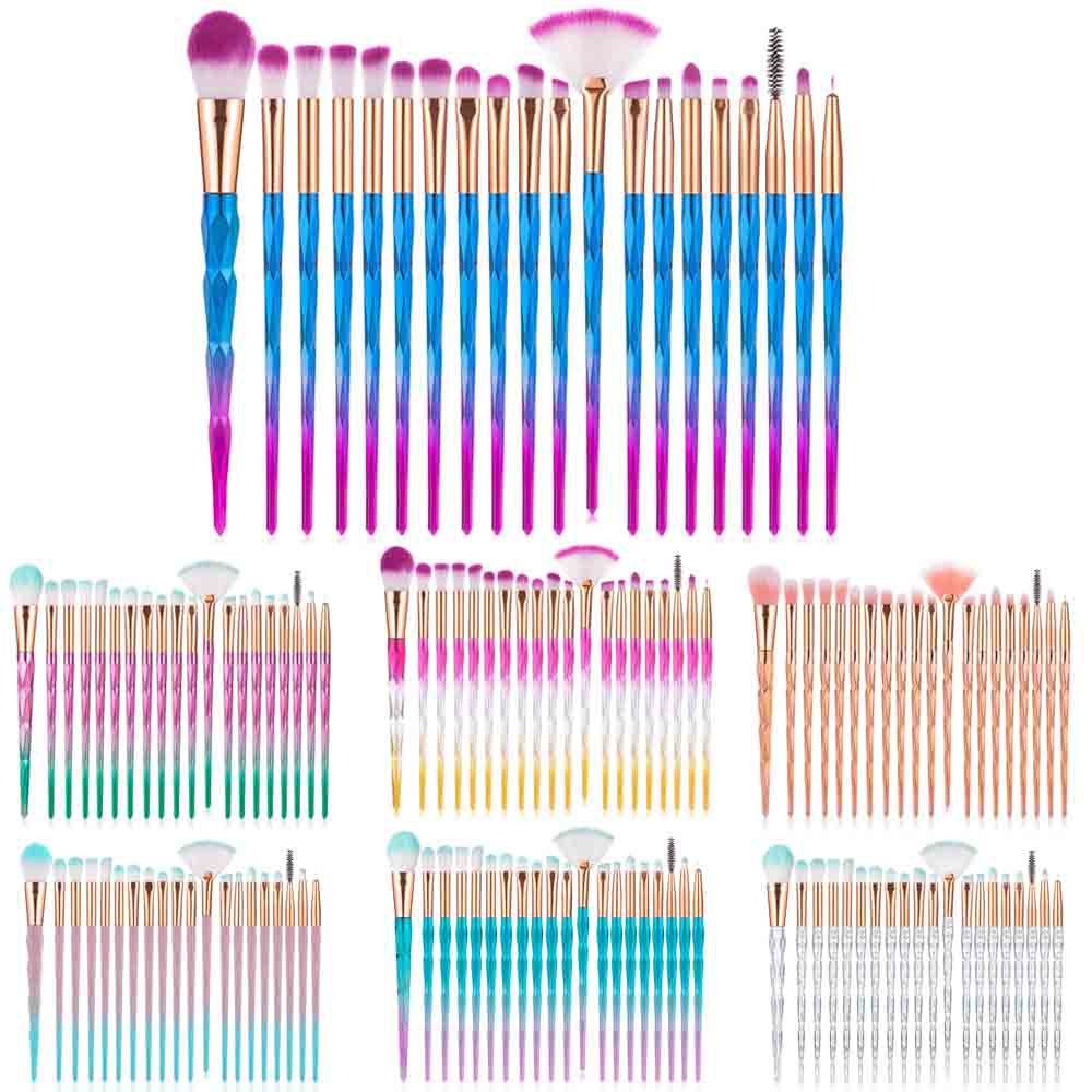 diamond transparent makeup brushes