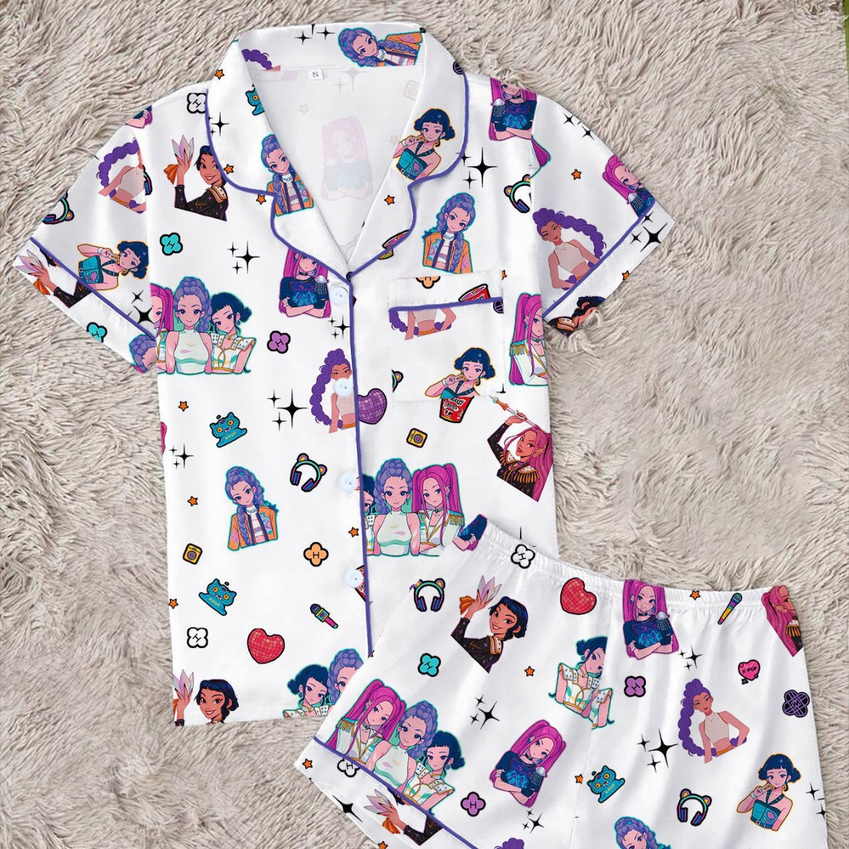 Kpop Girl Two-Piece Sleepwear Set