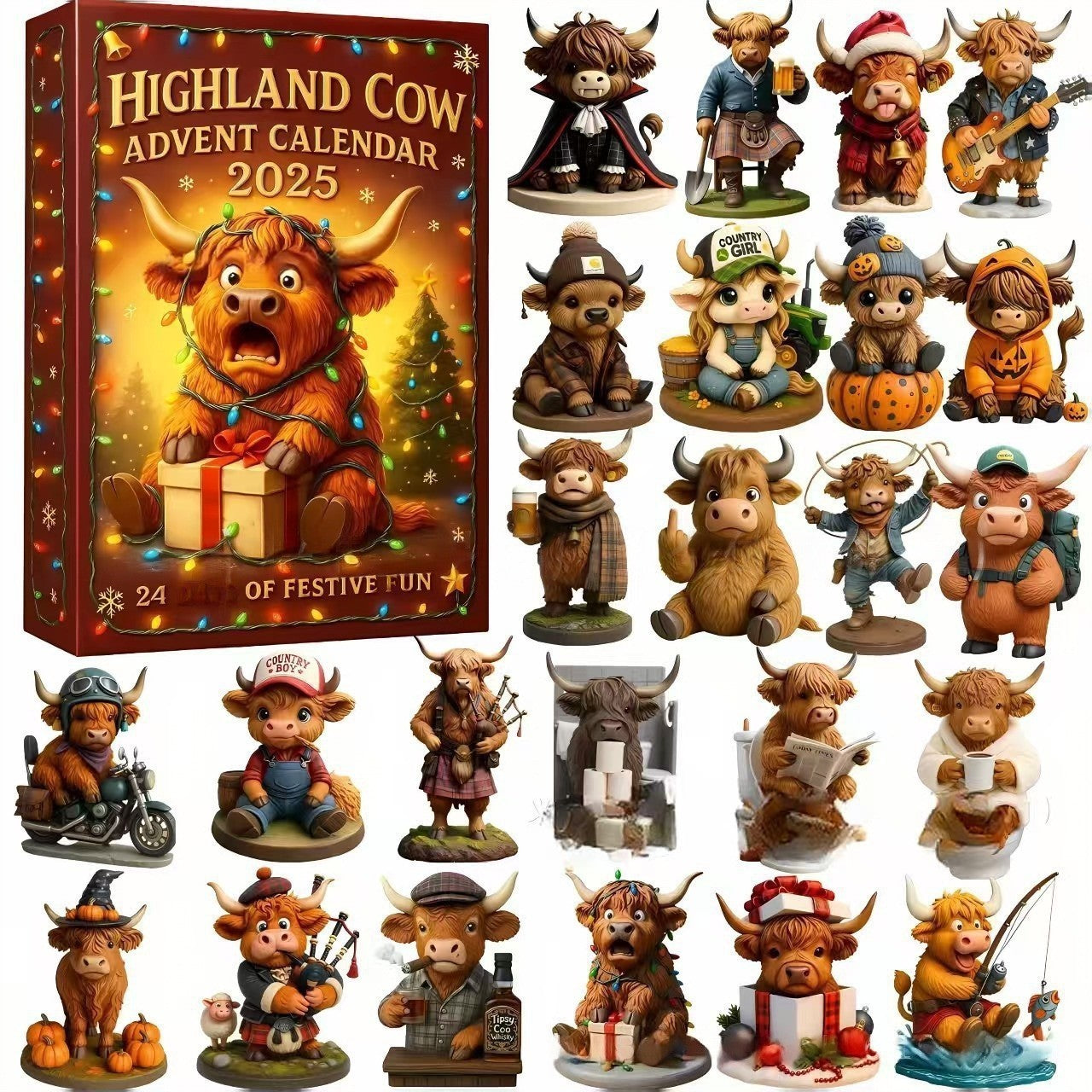 highland cow advent calendar