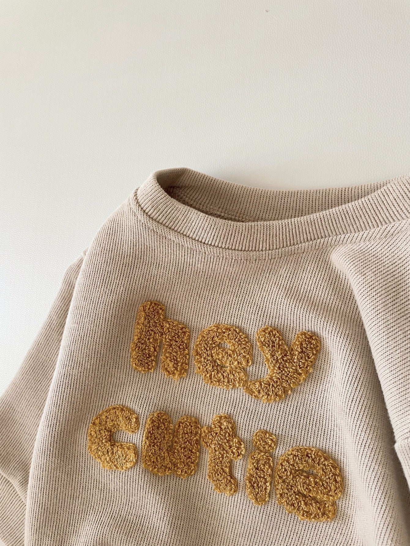 Alphabet Embroidery Two-piece Suit