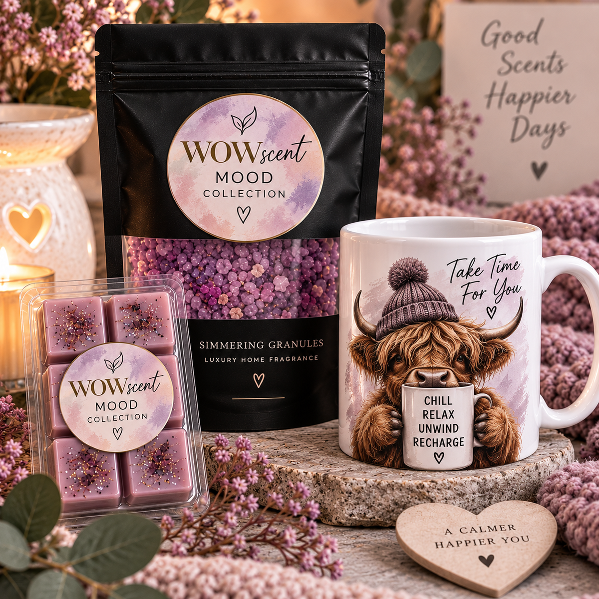 Relax, Unwind & Reset Gift Set | Mood Collection Self Care Bundle