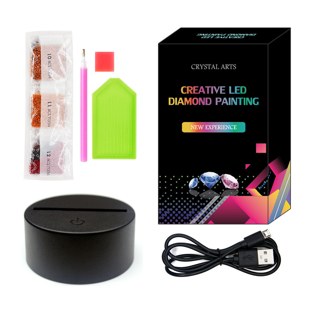 LED colorful colour changing diamond painting