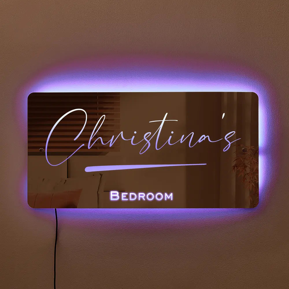 Personalised Name Mirror - Light Up Mirror