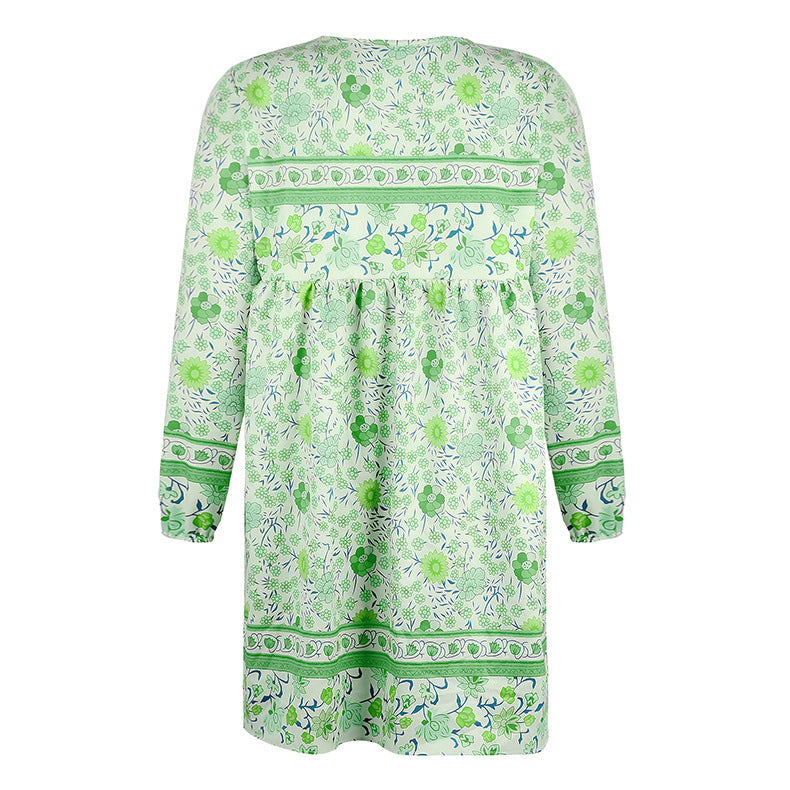 Ladies short pattern dress