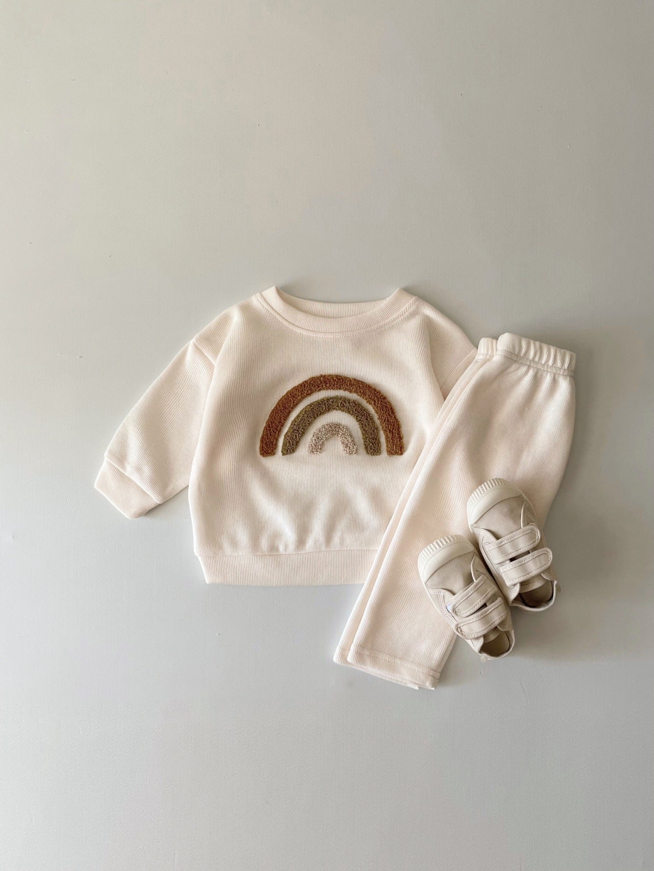 Alphabet Embroidery Two-piece Suit
