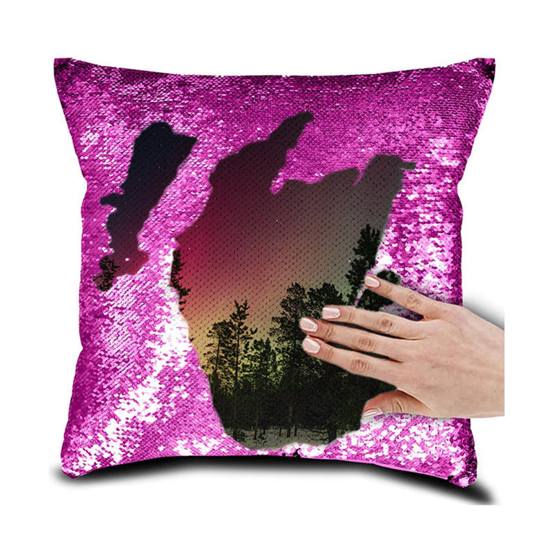 Personalised sequin Photo pillow