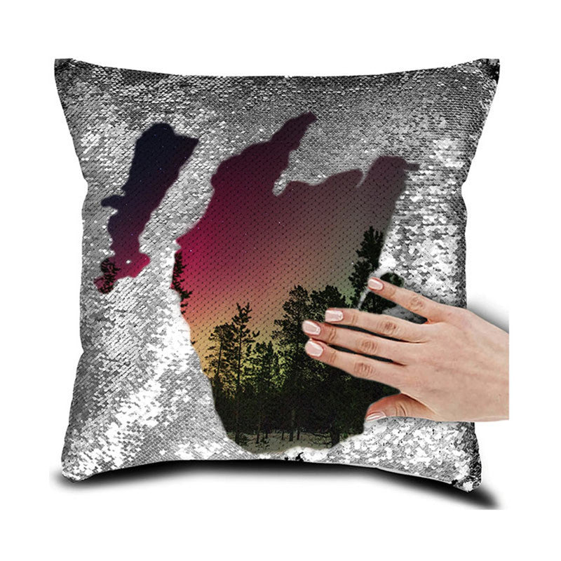 Personalised sequin Photo pillow