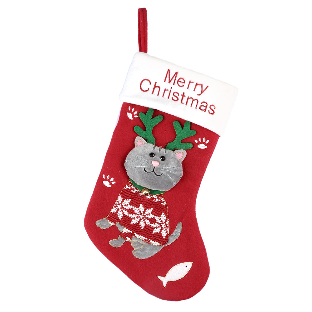 Cat and Dog Christmas stocking